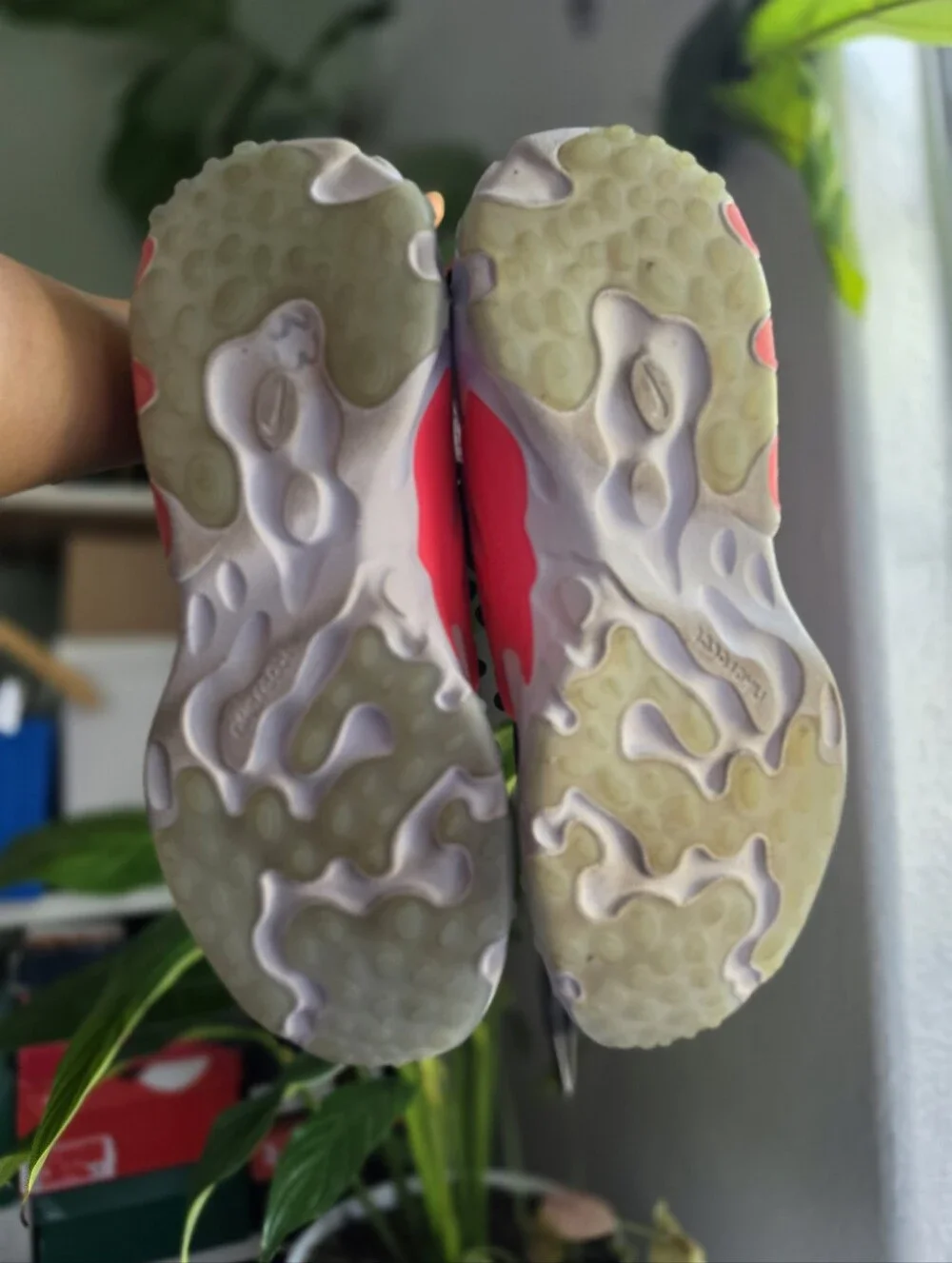 Nike Big Kids White Sneakers with Pink and Blue Details